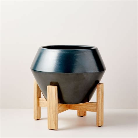 West Elm - Cp Ilya Turned Wood Planters Collection