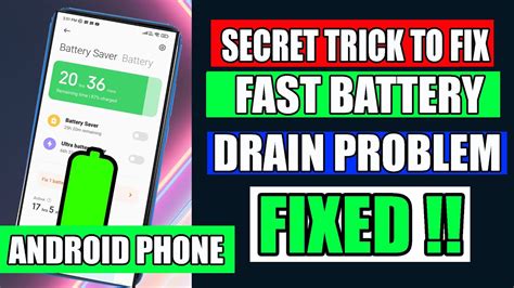 100% Fix Fast BATTERY DRAIN Problem | Secret Trick to Solve Fast ...