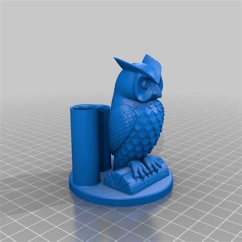 Download free STL file 3 pen holder owl • 3D printer design ・ Cults