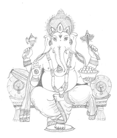 drawing of lord ganesha - Clip Art Library