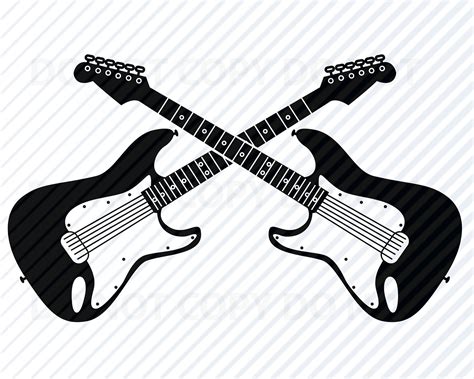 Electric Guitar Logo Guitar Logo Vector Images Silhouette - Etsy