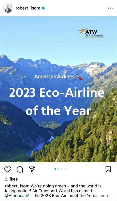 CSRWire - Air Transport World Names American Airlines 2023 Eco-Airline ...