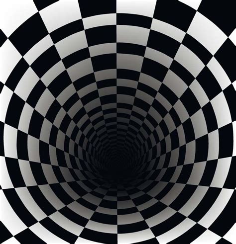 Black Hole In Checkerboard Wall Mural - Murals Your Way | Optical ...