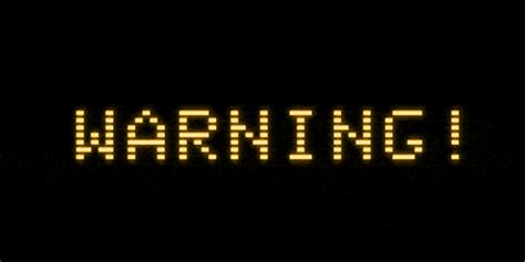 warning yellow blinking sign animated gif | Black banner, Black and ...