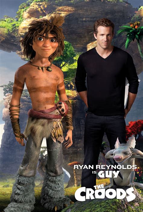 "The Croods" character movie poster, 2013. Ryan Reynolds as the voice ...