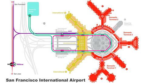 Terminals map San Francisco International Airport SFO | Gate