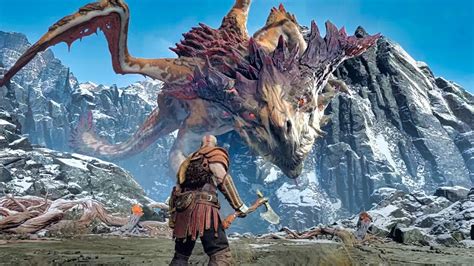 God of War 4 - Dragon Boss Fight (God of War 2018) PS4 Pro - YouTube