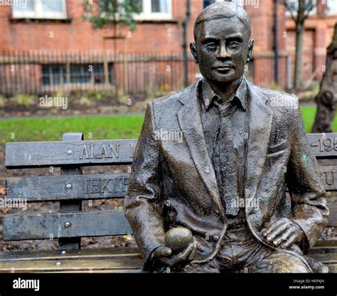 Alan Turing Statue, Manchester Stock Photo - Alamy