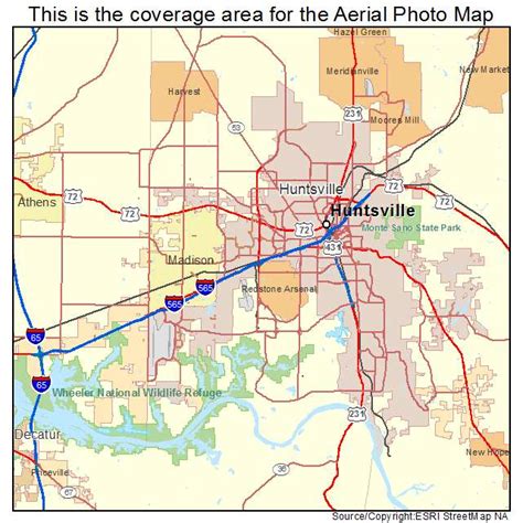 Aerial Photography Map of Huntsville, AL Alabama