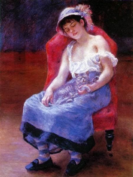 Sleeping Girl (Girl with a Cat), 1880 - Pierre-Auguste Renoir - WikiArt.org