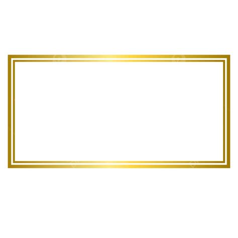 Gold Rectangle Line Border