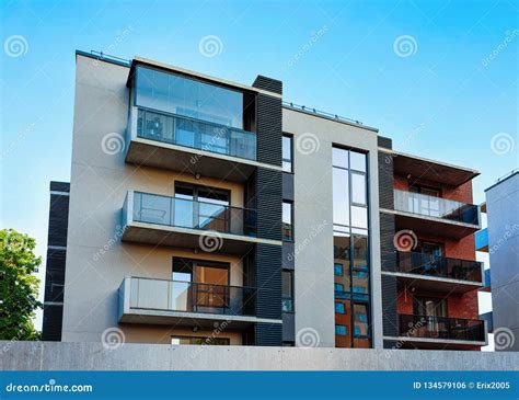 Facade of Modern Luxury Apartment Building Architecture Stock Photo ...