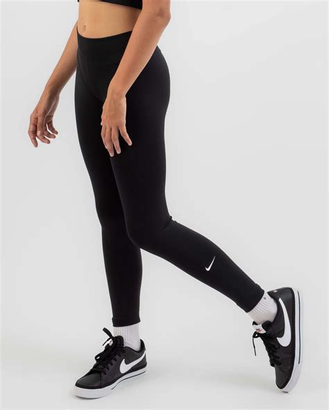 Shop Nike Girls' DF One Leggings In Black/white - Fast Shipping & Easy ...