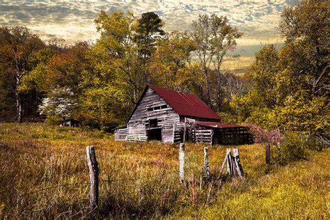 Old Barn In Autumn Photograph by Debra and Dave Vanderlaan