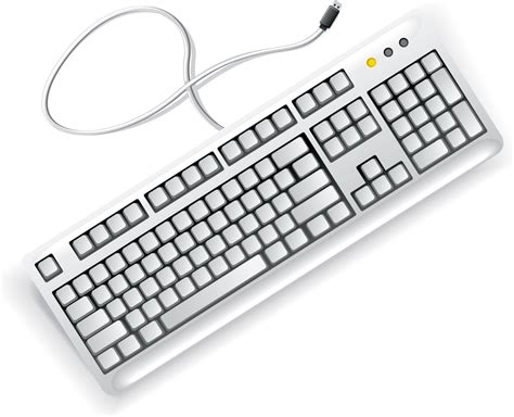 White Computer Keyboard Vector Vector Download