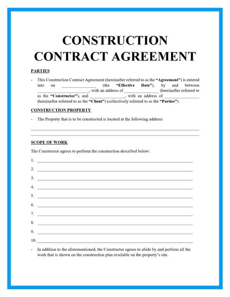 Design And Build Contract Template