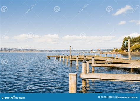 Kirkland, Washington, USA. February 2020. the Waterfront of Lake ...