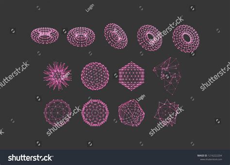 Geometric Shape Design Torus Consisting Points Stock Vector (Royalty ...