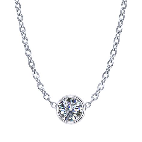 Diamond Bezel Necklace - Jewelry Designs