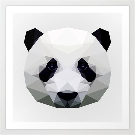 Polygon Panda | Abstract Triangle Art Work Art Print by CCL Works ...