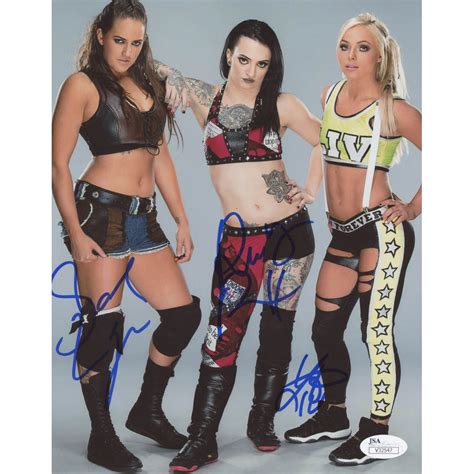 Ruby Riott, Liv Morgan, & Sarah Logan Signed WWE "The Riot Squad" 8x10 ...