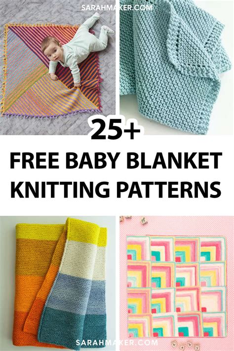 25 Free & Easy Baby Blanket Knitting Patterns - Sarah Maker