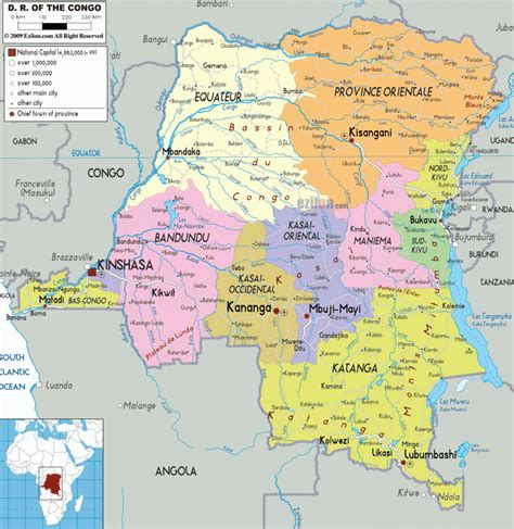 Congo, Democratic Republic Map - TravelsFinders.Com