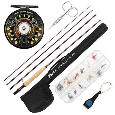 RUNCL Fly Fishing Rod & Reel Combo Seagull I, Complete Fly Fishing Kit ...