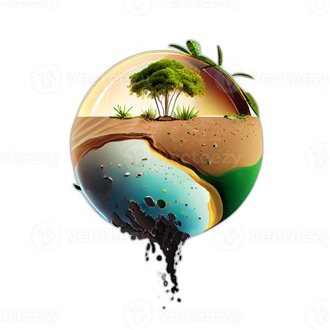 Climate change illustration with transparent background, Global warming ...