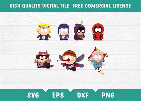 Coon and Friends South Park Clipart SVG bundle Eps Cricut | Etsy