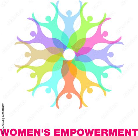 women empowerment logo vector isolated white background , colorful ...