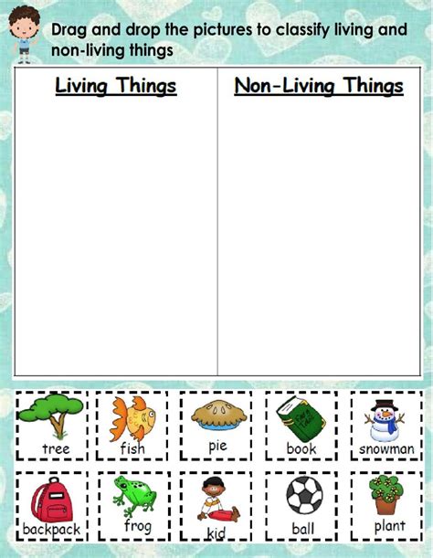 Living and non-living things interactive and downloadable worksheet ...