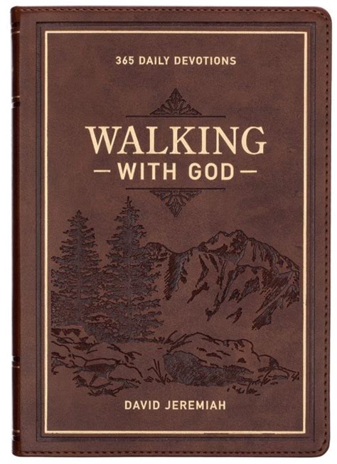 Walking With God Large Print Brown Faux Leather Devotional - 9781642723991