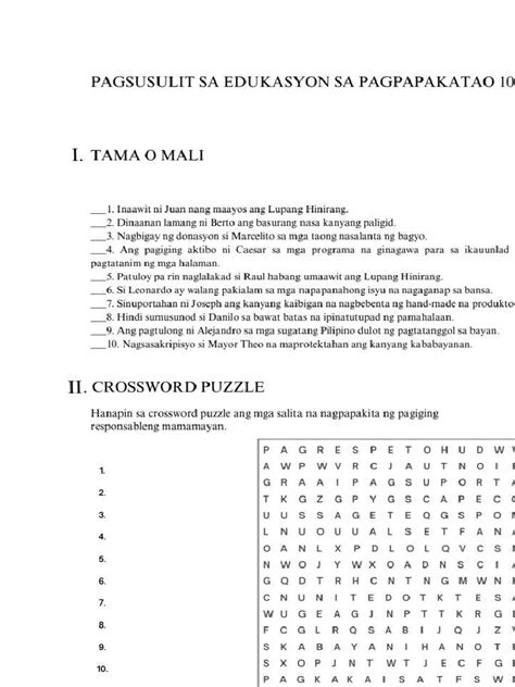 Esp Worksheet | PDF