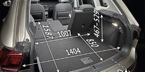 VW Tiguan trunk: volume and dimensions