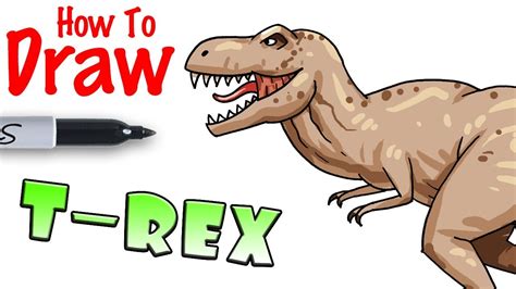 How to Draw a T-Rex Dinosaur