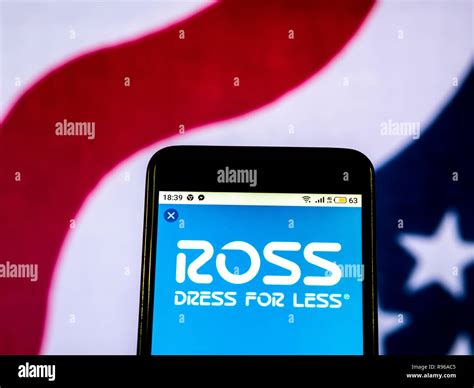 Ross Stores Department store company logo seen displayed on smart phone ...