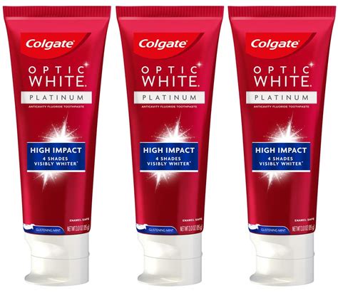 正規品保証 リニューアル ハイインパクト ホワイト Colgate Optic White Renewal High Impact 85g ...