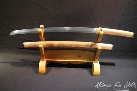 1095 Folded Steel Shirasaya Wakizashi With High Quality Rosewood ...