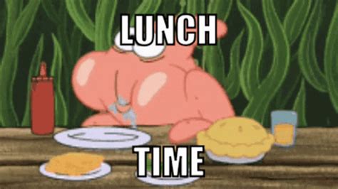 Spongebob Hungry Patrick Star Lunch Time GIF | GIFDB.com