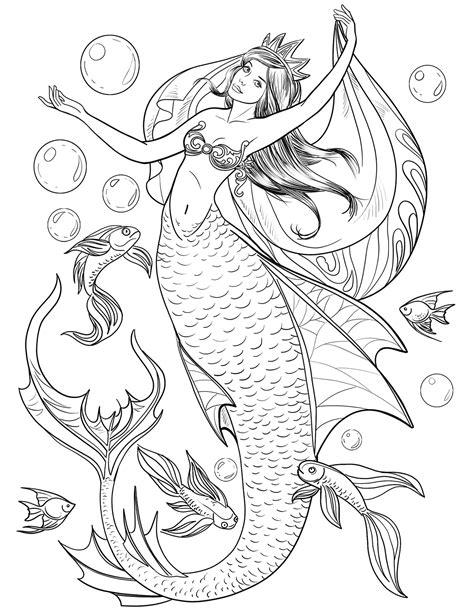 Pin by Elisabeth Wells on mermaid | Mermaid coloring book, Mermaid ...