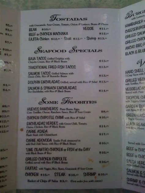 Old Town Mexican Cafe Menu, Menu for Old Town Mexican Cafe, Key West ...