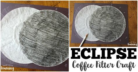 Coffee Filter Crafts for Kids: Coffee Filter Solar Eclipse Craft