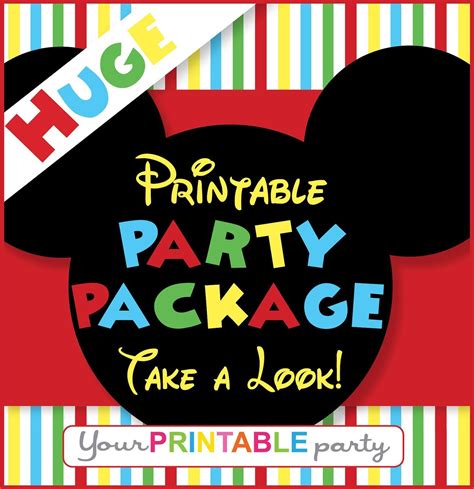 Mickey Mouse Clubhouse Free Printable Birthday Invitations