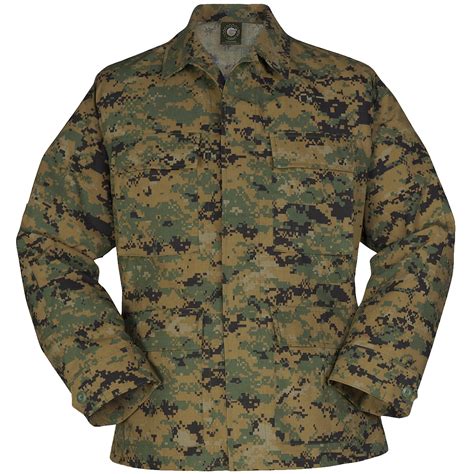 Propper Uniform BDU Coat Army Mens Combat Work Uniform Digital Woodland ...