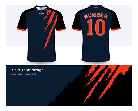 Soccer jersey and t-shirt sport mockup template, Graphic design for ...