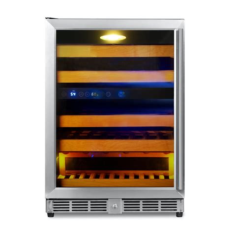 24" Dual Zone Wine Cooler with Glass Door | Under Counter Wine Fridge