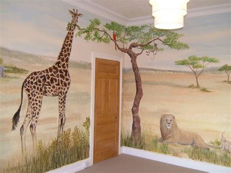 African Safari Mural Theme Ideas : Nursery Murals and More | Safari ...