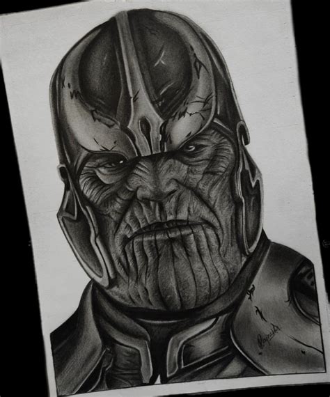 Thanos Drawing 😍| Rajnish Sketch Art | Marvel art drawings, Avengers ...