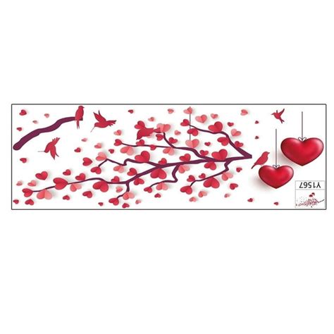 Tarmeek Valentines Day Decor Wall Stickers Window Clings Decals Static ...